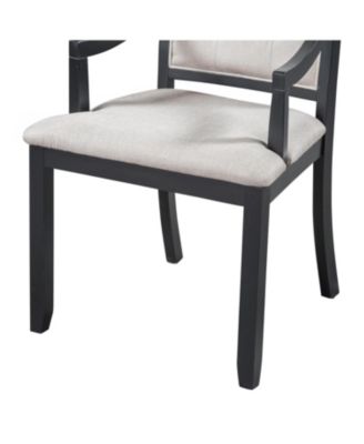  Retro 5-Piece Dining Set - Extendable Round Table & 4 Chairs (Black Oak)