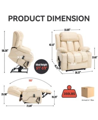 350 LBS Power Lift Recliner w/ Massage & Heat