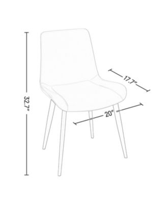 Streamdale Modern Faux Leather Dining Chairs (Set of 2)