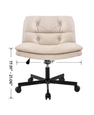  Large Size Swivel Home Office Desk Chair Armless Office Room Chair