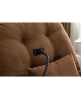 Power Recliner with Bluetooth and USB, Grey