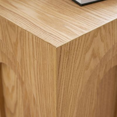 Streamdale 15.74" Square Side Table Small Coffee Table Accent Table Bedside Table for Living Room Bedroom,Nature