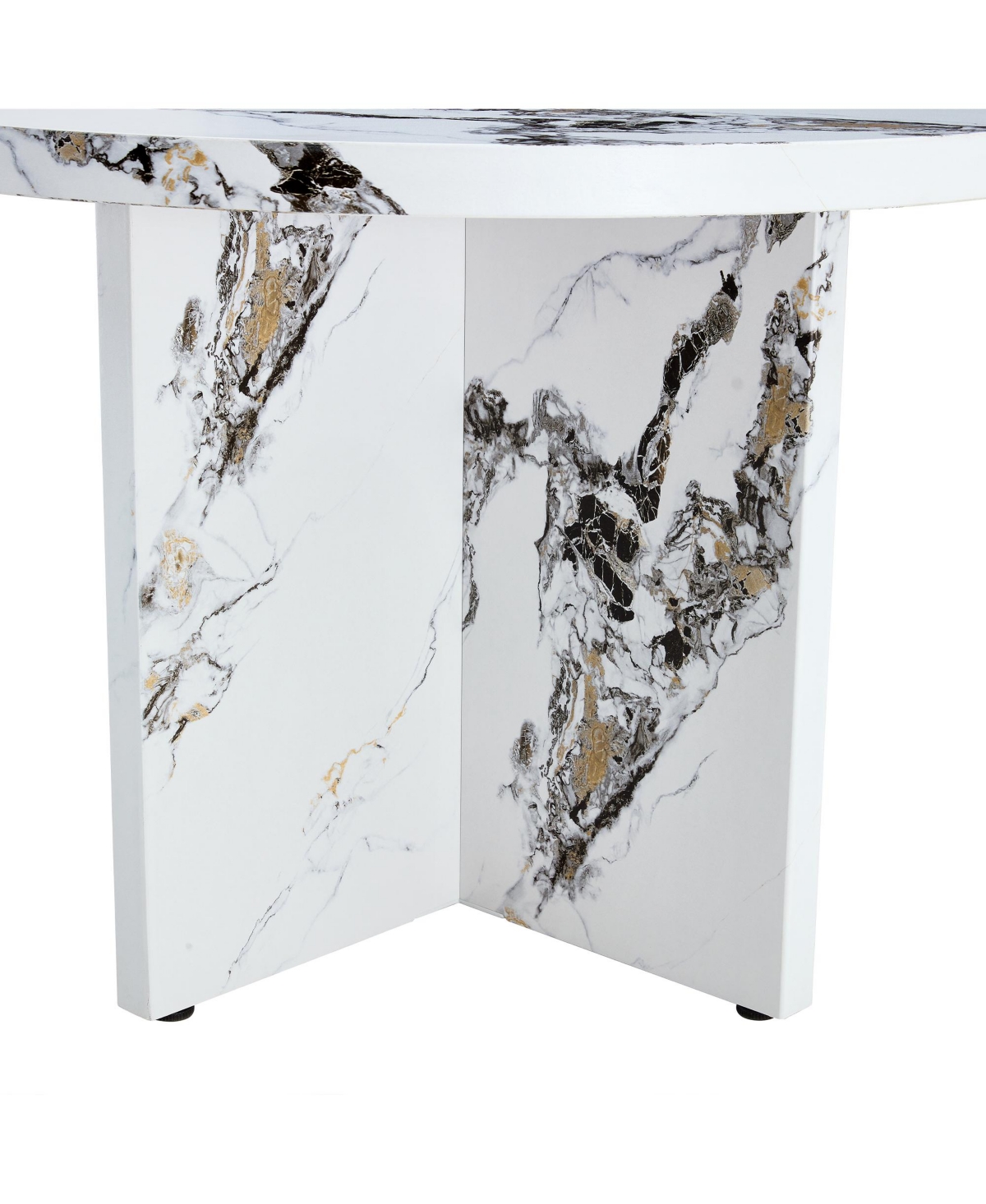 Streamdale Furniture 7-Piece Dining Set 42" Round Table & 6 Upholstered Chairs