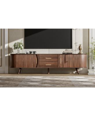 Mid-Century Modern TV Stand for 80" TV
