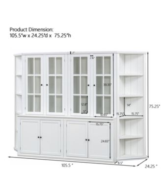  Retro Display Cabinets & Bookshelves Wall Unit