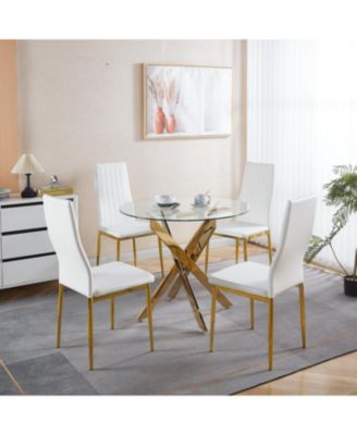 Mid-Century Glass Top Dining Set