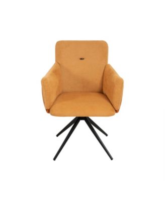 Swivel Upholstered Dining/Desk Chairs (Set of 2 Orange)