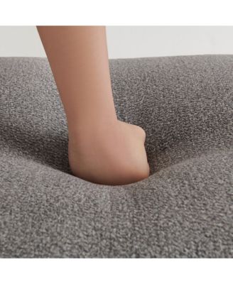 Luxury Velvet 4-Seater Sofa with Footstool & Throw Pillows