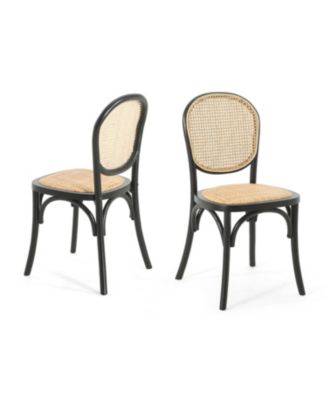 Rattan Dining Chairs (Set of 2) - Vintage Style, No Assembly