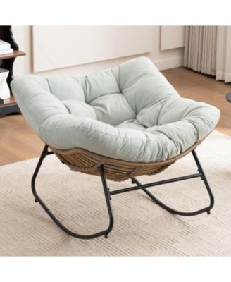 Chenille Rocking Accent Chair