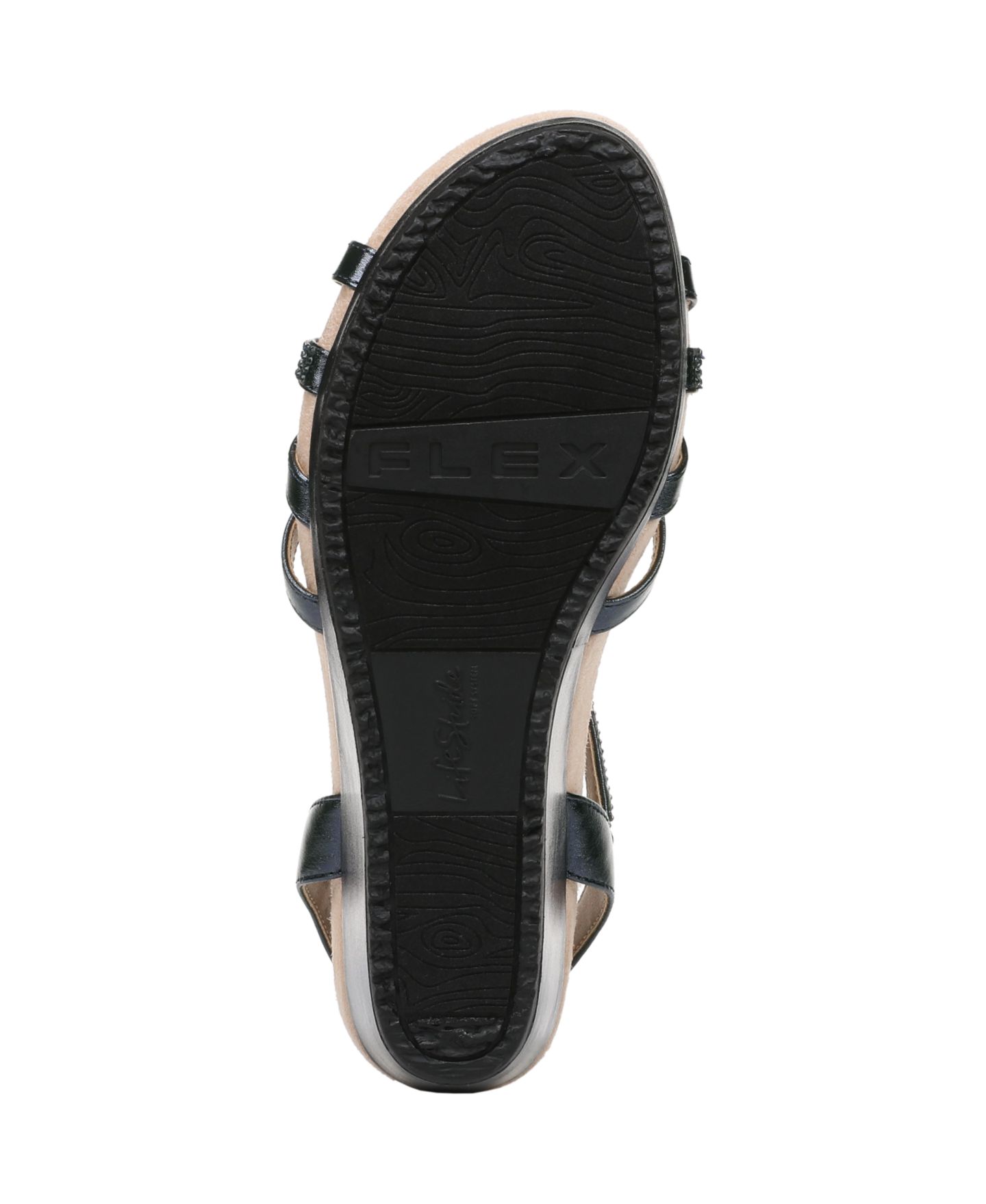 Женские сандалии LifeStride Miami Strappy Wedge, цвет: Тёмно-синяя искусственная кожа — фото 5
