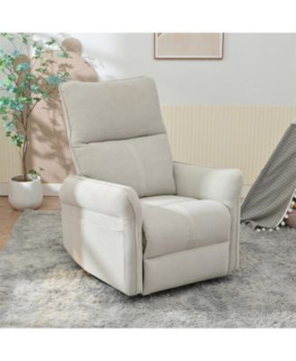 Swivel Rocker Recliner Chair, Nursery Glider, Modern Rocking Chair - Gray