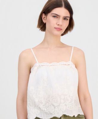 Women's Embroidered Lace Tank Top