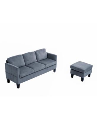 L-Shaped Corduroy Sofa- Modern, Multi-Functional, Easy Assembly 