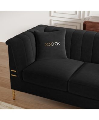 Cream Velvet Tufted Sofa Set - Modern Comfort & Style