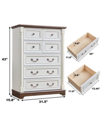 + 7-Drawer + Wood + Rustic Finish + Dresser