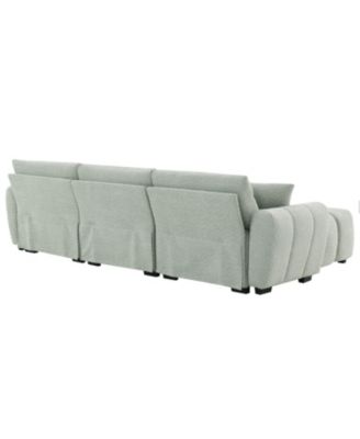 110" Modular Sectional Sofa with Ottoman