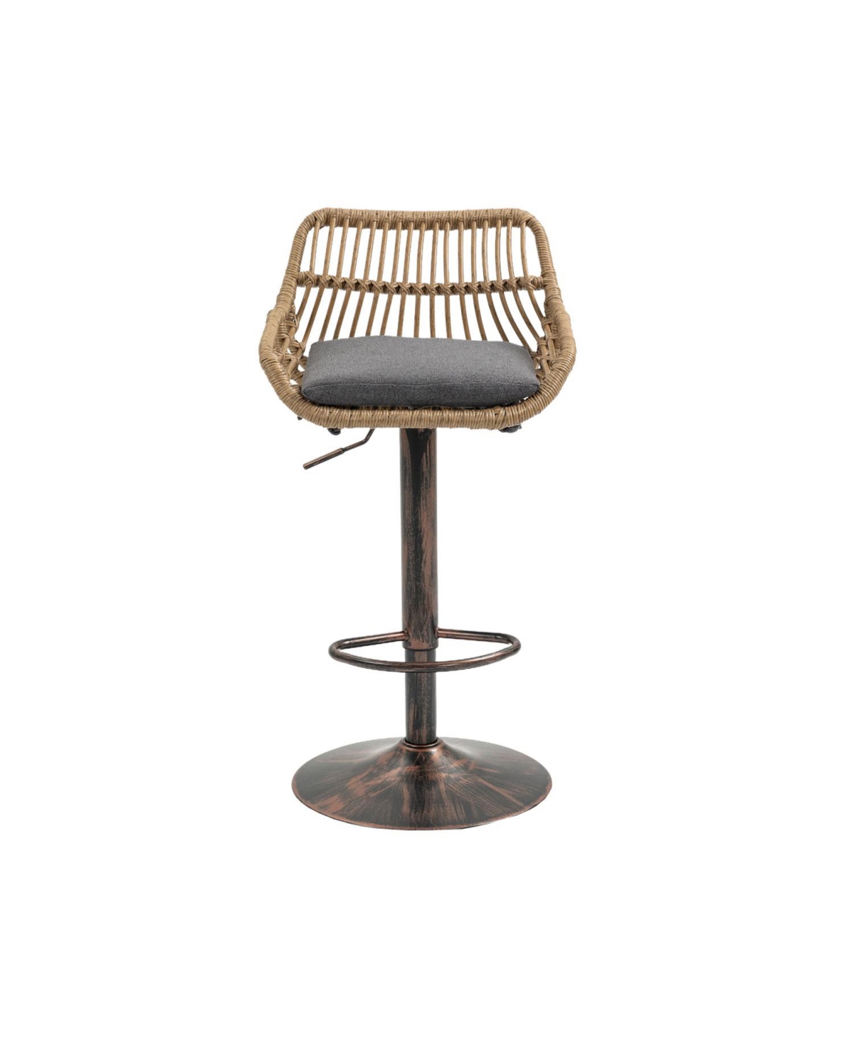 Streamdale Furniture Swivel Bar Stools Set of 2 - Adjustable Gray