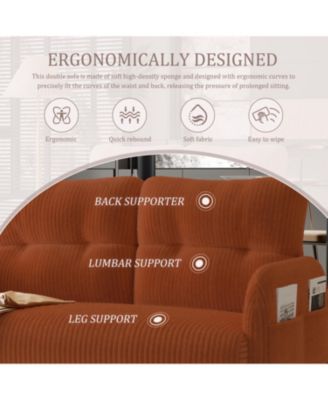 Streamdale Corduroy Double Sofa - Living Room/Bedroom
