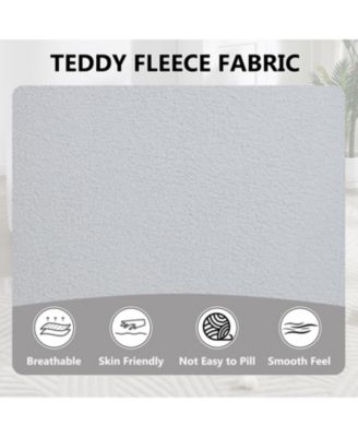 Streamdale Swivel Teddy Fleece Comfy Chair with Pillow