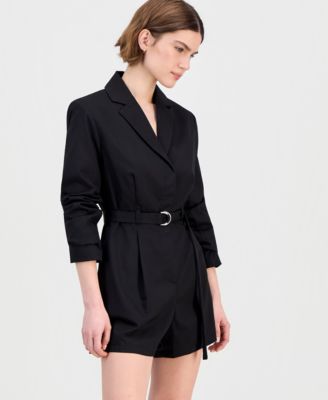 Women's Belted Blazer Romper