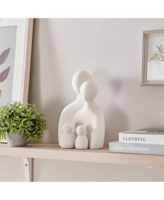 Hans White Nesting Family of 4 Matte Ceramic Sculpture Set