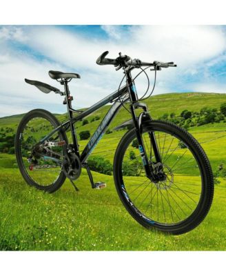 26-Inch 21-Speed Mountain Bike, Sleek Design with Suspension Fork & Dual Disc Brakes