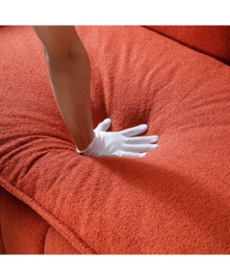 Streamdale Sleeper Sofa Bed with Teddy Chaise - Orange