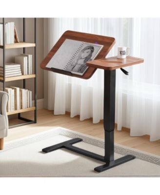 Streamdale Overbed Rolling Laptop Stand with Wheels Height Adjustable Tray