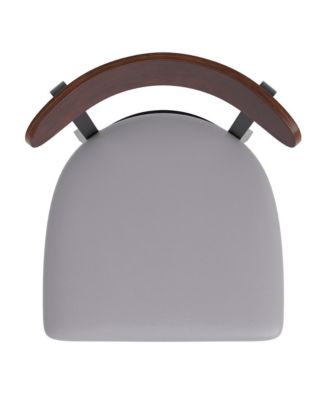 Yara Industrial Dining Chair with Rolled Steel Frame and Solid Wood Seat - 500 lbs. Static Weight Capacity