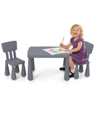 Kids Table & 2 Chairs Set Toddler Activity Play Dining Study Desk