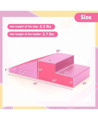 Soft Foam Climber Step and Slide Playset for Toddlers with Easy Clean Cover
