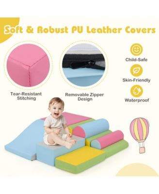 Soft Foam Climbing Block Set for Toddlers with Stackable Shapes for Active Play