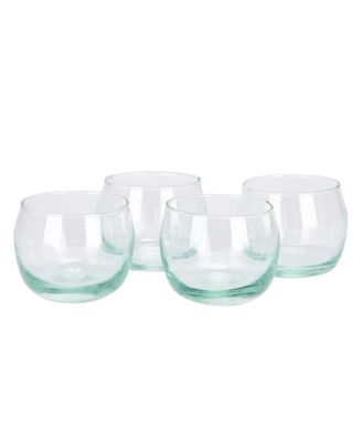 Clear Stemless Wine Goblets - Set of 4