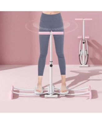 Ski-Motion Leg & Glute Trainer, Adjustable Home Exercise Equipment with Foldable Design and Non-Slip Grips