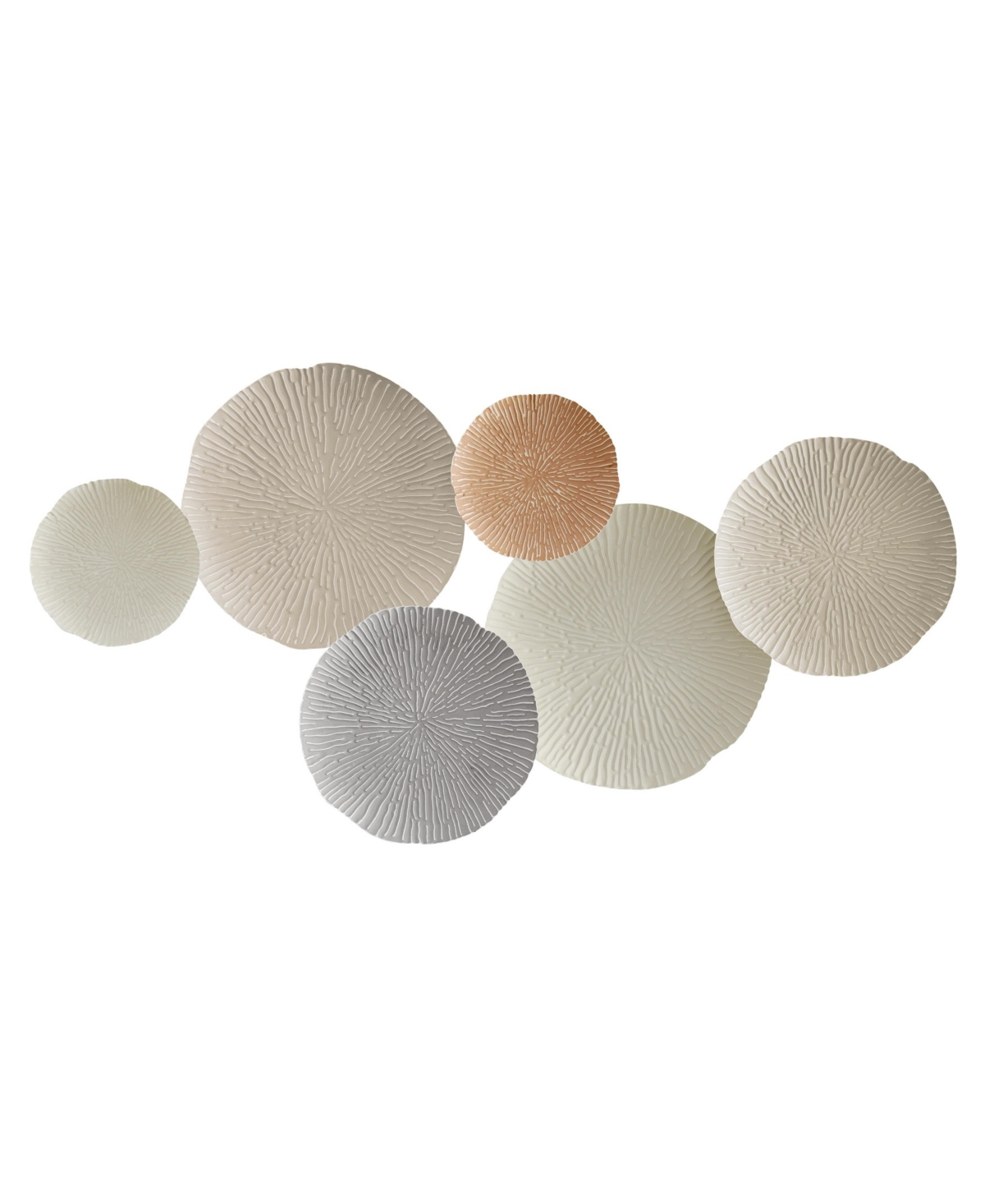 Danya B Savanna Earth Toned Connected Circle Metal Wall Art