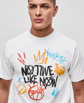 Men's Cotton No Time Like Now Graphic T-Shirt, Macy's Exclusive