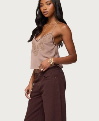 Women's Sorina Embellished V Neck Top