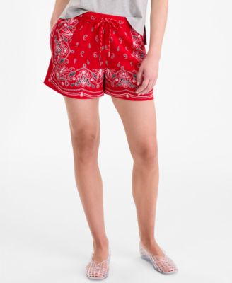 Women's Bandana-Print Pull-On Shorts