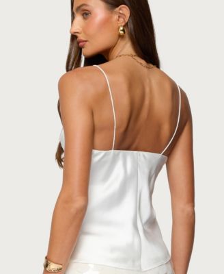 Women's Jema Cupped Satin Effect Top