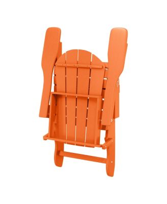 All-Weather Contoured Outdoor Poly Folding Adirondack Chair (Set of 8)