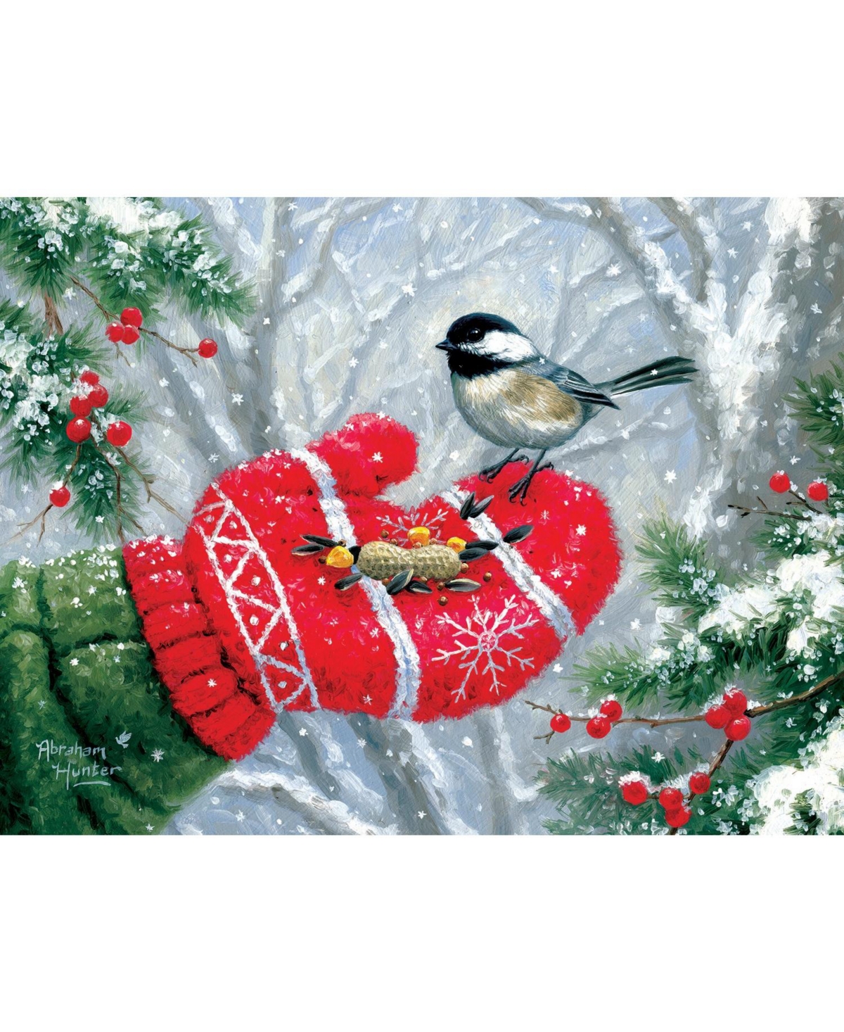 SunsOut Winter Encounter 300 piece Jigsaw Puzzle for Adults