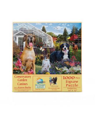 Conservatory Garden Canines 1000 piece Jigsaw Puzzle for Adults