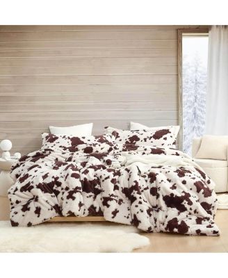 Cow Crush - Oversized Comforter Set - Brown and White.