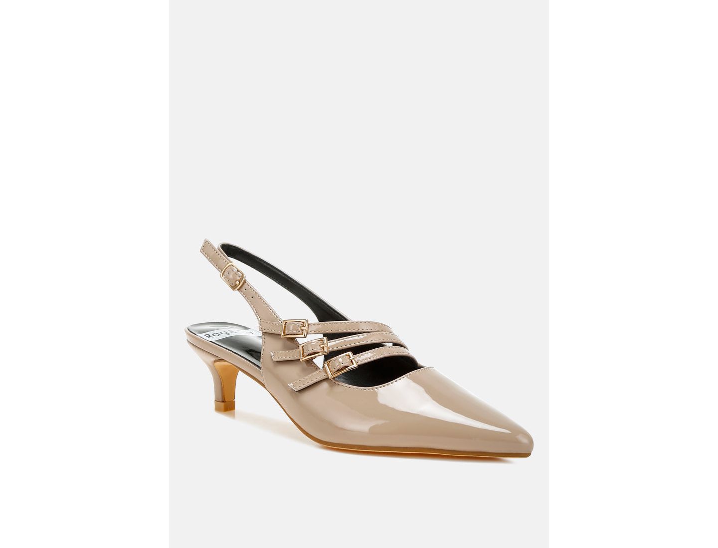 Женские сандалии Rag & Co Kanebei Triple Strap Slingback, цвет: Бежевый / Хаки — фото 5