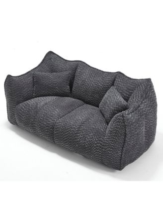 Plush Beanbag Sofa with Foam Core for Two