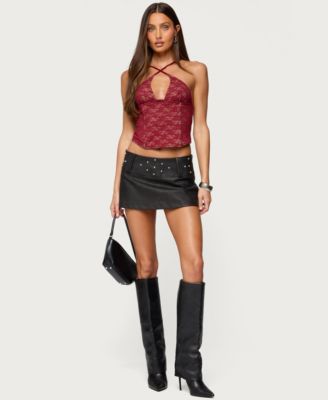 Women's Tyra Crisscross Lace Boned Top