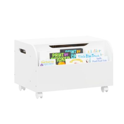 Spacious MDF Toy Box with Bookshelf for Toys, Books, Arts & Crafts