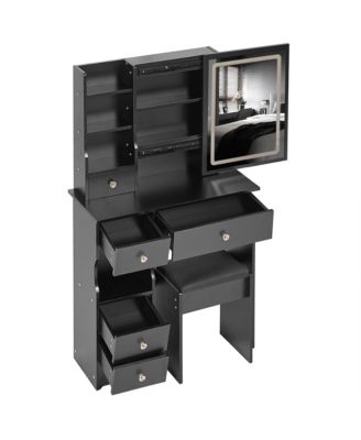 LED Mirror Vanity Table with Stool
