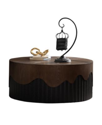 Streamdale 30" Round Handcrafted Relief Coffee Table